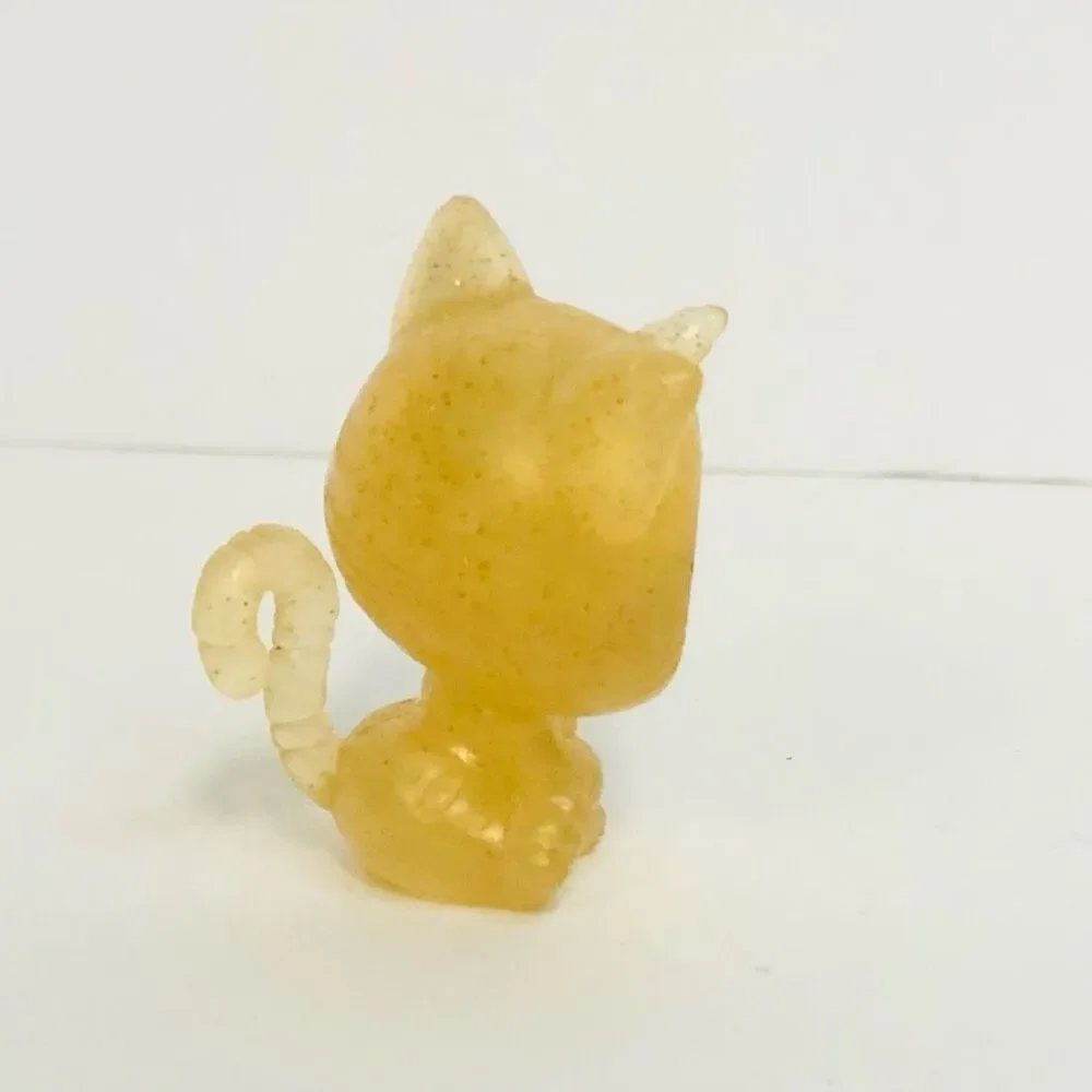 rainbowcorn‎ kitty corn yellow glitter cat 1 1/2 inches toy cat figure